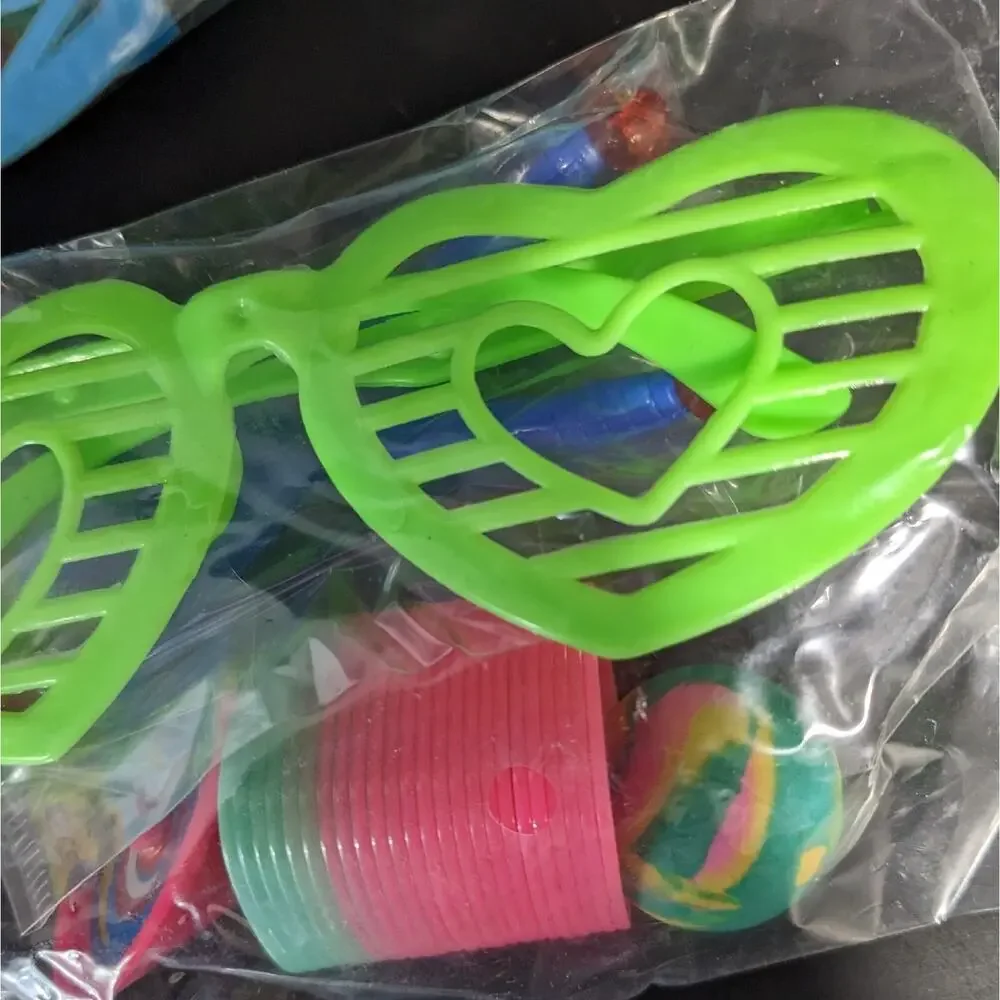 Kids Toys Striped Sunglasses Slinky Ball Top Figure